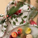 Набор салфеток декоративных 35х35 - 6 шт, саржа 'Пуансеттия ВБ'