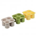 VETTA Форма силиконовая для льда 4 ячейки 12,5х12,5х7см, "Рюмка", 3 цвета