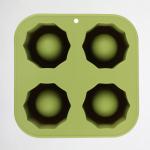 VETTA Форма силиконовая для льда 4 ячейки 12,5х12,5х7см, "Рюмка", 3 цвета