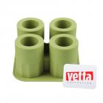 VETTA Форма силиконовая для льда 4 ячейки 12,5х12,5х7см, "Рюмка", 3 цвета