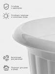 Вазон для цветов «Жасмин», 18 л, d=43 см, h=30 см, белый