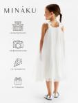 Платье для девочки MINAKU: PartyDress, белое, рост 146 см
