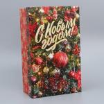 Коробка новогодняя подарочная «Ёлочные игрушки», 32.5?20?12.5 см