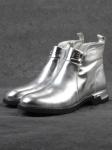 01-B48B-87C GREY/SILVER Ботинки демисезонные женские (натуральная кожа, байка)