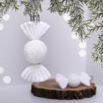 *Ёлочные игрушки Таинственное очарование Конфетки 8 см (набор 2 шт), белый