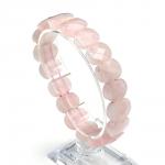 Браслет граненый 15*12мм из розового кварца