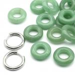Бусина - бублик для швенз 20*6мм из авантюрина зеленого, 1шт