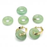 Бусина бублик из авантюрина зеленного 18*4мм, 1шт