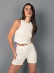 Домашний комплект женский топ с шортами молочный