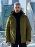 Горнолыжная куртка мужская зимняя цвета хаки 2412Kh