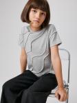 Блузка детская для девочек Dardania серый меланж