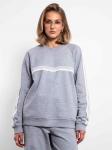 Cвитшот женский с кружевом (серый меланж)