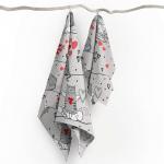 Полотенце 50*60 см вафельное (Влюбленные коты)