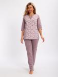 Пижама с брюками футер с начёсом (01059, кофе)