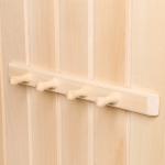 Вешалка для бани и сауны, липа, 40?5?6.5 см, 4 крючка, «Добропаровъ»