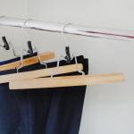 Вешалка для брюк и юбок Доляна, 25?16.5 см, зажим, светлое дерево