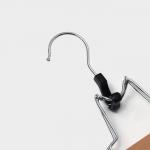 Вешалка для брюк и юбок Доляна, 25?16.5 см, зажим, светлое дерево