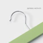 Вешалки для брюк и юбок LaDо?m Brillant, 28?12?2.3 см, 2 шт., деревянные, с зажимами, фисташковые