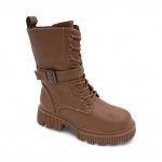 Ботинки на меху Y2-3 коричневые п/п