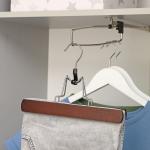 Вешалка для брюк и юбок Доляна, 25?16.5 см, зажим, тёмное дерево