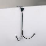 Вешалка на дверь Доляна «Лайт», 2 крючка, 16.5?5?9.5 см, хром