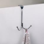 Вешалка на дверь Доляна «Лайт», 2 крючка, 16.5?5?9.5 см, хром