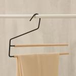 Вешалка для брюк и юбок SAVANNA Wood, 36?21.5?1.1 см, многоуровневая, чёрная