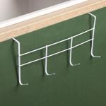 Вешалка на дверь на 4 крючка Доляна «Моно», 34.5?8.5?16 см, цвет белый