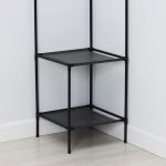 Вешалка - стойка напольная для одежды LaDо?m, угловая, с полками для хранения, 2 яруса, 45?60?180 см, чёрная