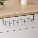 Вешалка на дверь на 8 крючков Доляна «Блеск», 36?9?2 см, хром