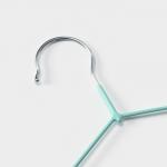 Плечики - вешалки для одежды антискользящие Доляна, 40?19 см, 10 шт., зелёные