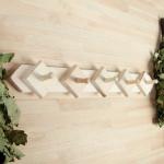 Вешалка для бани и сауны, липа, 57?8?10 см, 5 крючков, «Добропаровъ»