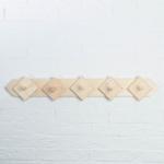 Вешалка для бани и сауны, липа, 57?8?10 см, 5 крючков, «Добропаровъ»