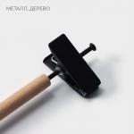 Вешалка для брюк и юбок LaDо?m Laconique, 28?11.5?2.8 см, с зажимами, чёрная