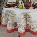 Скатерть «Этель» Forest landscape, d=148 см с ГМВО, 100% хлопок, саржа 190 г/м?