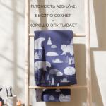 Полотенце махровое «Этель. Медведи», 70?130 см, хлопок 100%, синее