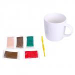 Декор кружки полимерной глиной на новый год «Зайка с подарком», набор для творчества