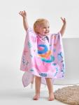 Полотенце - пончо детское махровое «Крошка Я. Фламинго», 60?120 см, розовое