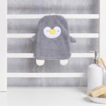 Полотенце для рук LoveLife «Пингвин», 25?21 см, серое