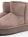 04-PF8521-4 GRAY/BEIGE Угги женские (натуральная замша, 100% шерсть)