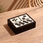Игра настольная 3 в 1, домино, кубики, карты, полирезин, МДФ