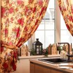 Комплект штор для кухни с подхватами «Доляна. Новогодние украшения», 2 шт., жёлтые, 145?180 см