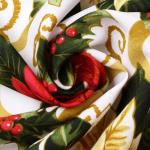 Комплект штор для кухни с подхватами «Доляна. Праздничные украшения», 2 шт., белые, 145?180 см