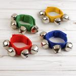 Браслет - погремушка музыкальная игрушка, с бубенцами, МИКС