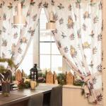 Комплект штор для кухни с подхватами «Этель» Beautiful birds, 2 шт., белый, 145?180 см