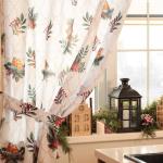 Комплект штор для кухни с подхватами «Этель» Beautiful birds, 2 шт., белый, 145?180 см