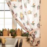 Комплект штор для кухни с подхватами «Этель» Beautiful birds, 2 шт., белый, 145?180 см