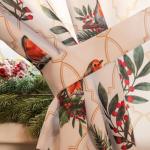 Комплект штор для кухни с подхватами «Этель» Beautiful birds, 2 шт., белый, 145?180 см
