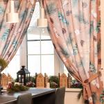 Комплект штор для кухни с подхватами «Этель» Fir branches, 2 шт., бежевые, 145?180 см