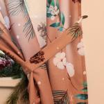 Комплект штор для кухни с подхватами «Этель» Fir branches, 2 шт., бежевые, 145?180 см